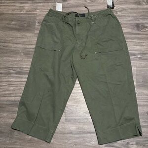 Riveted Women Olive Green Pants By Lee Cotton  Above AnklSize